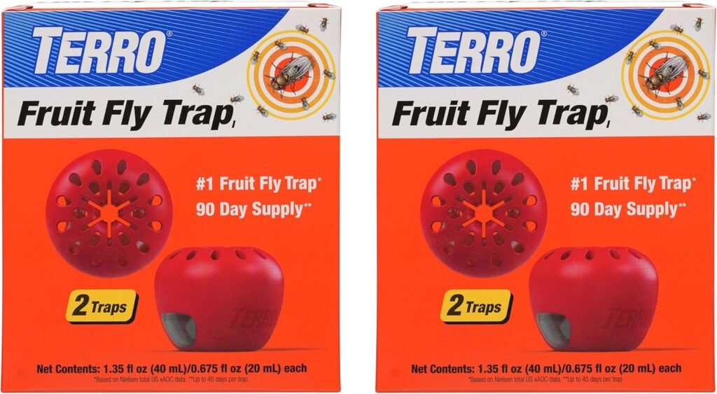 Terro Fruit Fly Trap 4 Traps + 90 Days Lure Supply